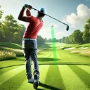 Ultimate Golf! app icon, a golfer finishing a swing on a fairway