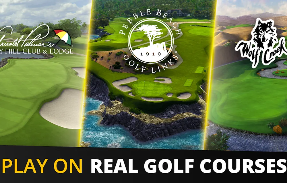 Ultimate Golf! screenshot: a coastal golf course modelled on a real links course
